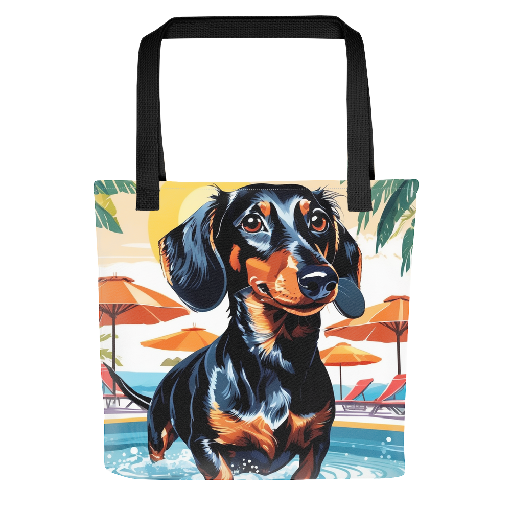 PugMug Custom Black Dachshund Tote