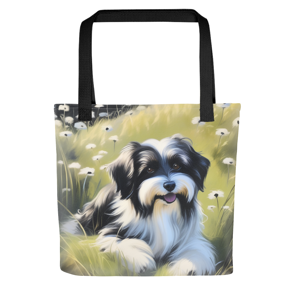 PugMug Custom Black-and-white Havanese Dog Tote