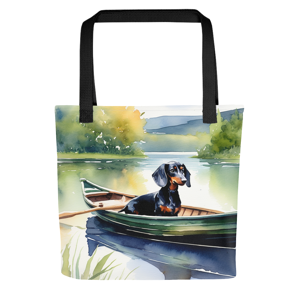 PugMug Custom Black Dachshund Tote