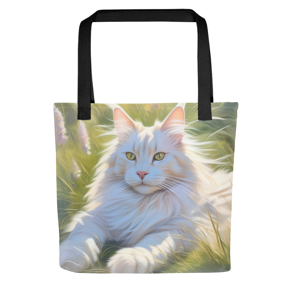 PugMug Custom White Maine Coon Cat Tote