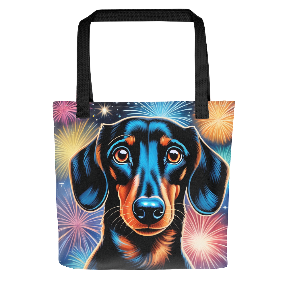 PugMug Custom Black Dachshund Tote