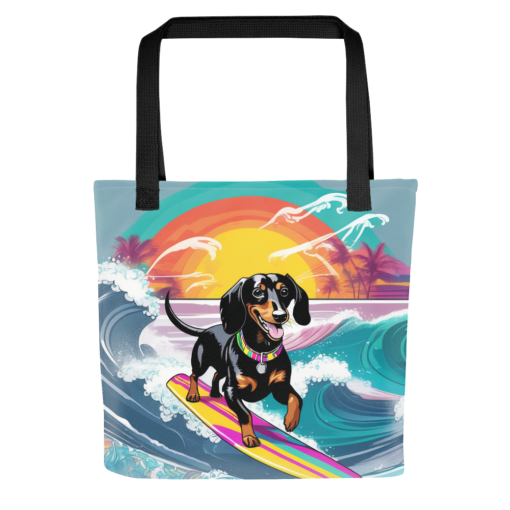 PugMug Custom Black Dachshund Tote
