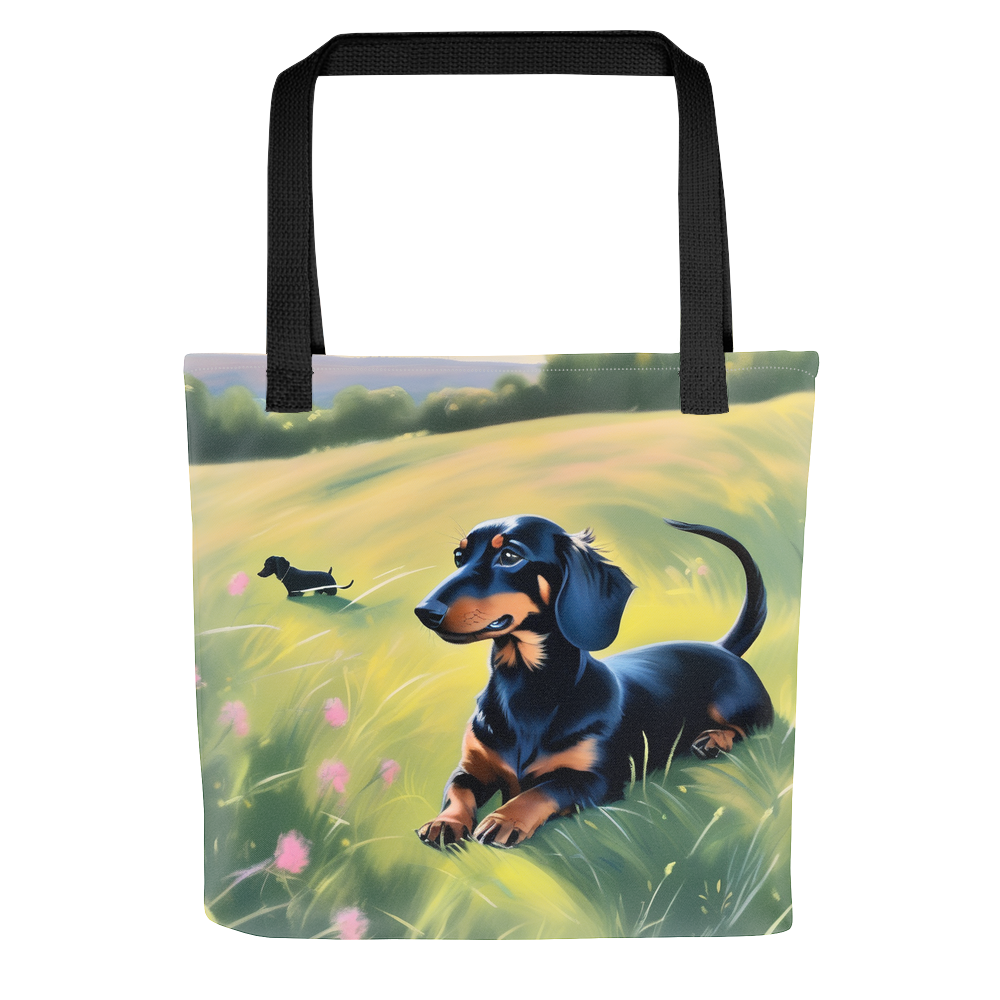 PugMug Custom Black Dachshund Tote