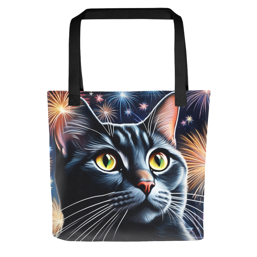 PugMug Custom Black American Shorthair Cat Tote