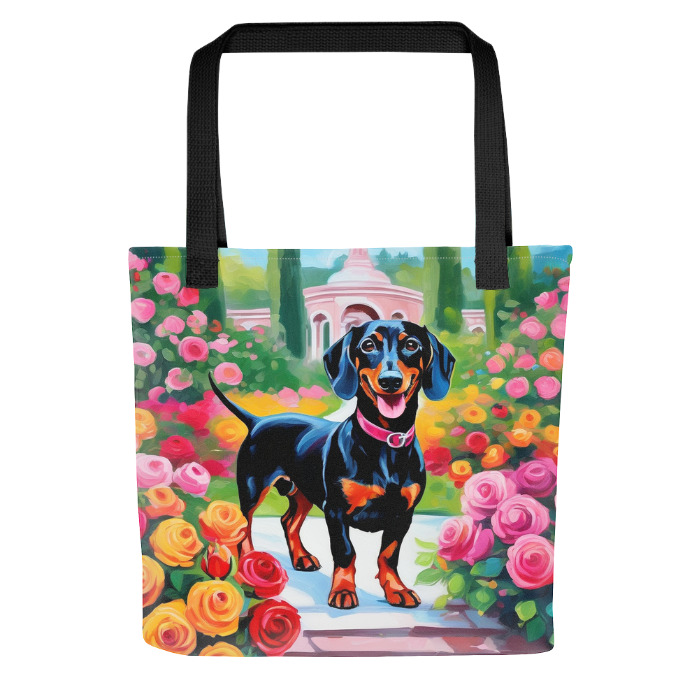 PugMug Custom Black Dachshund Tote
