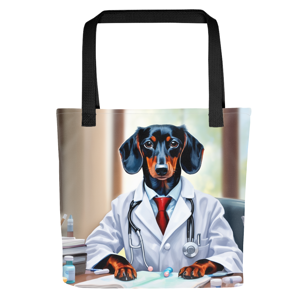 PugMug Custom Black Dachshund Tote