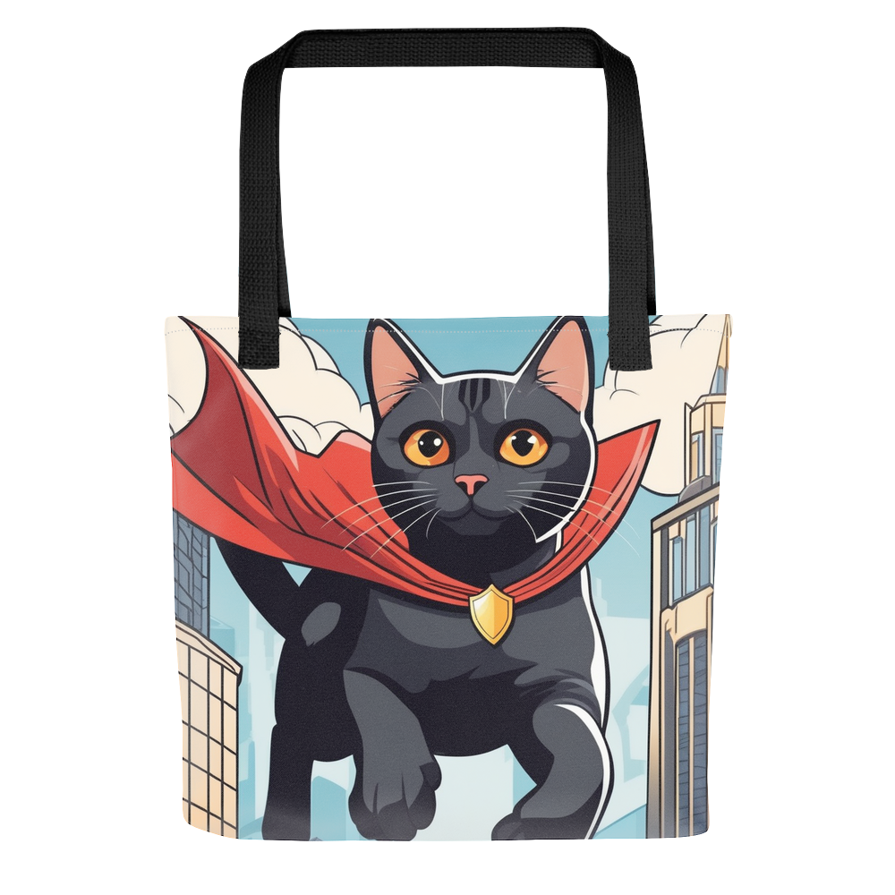 PugMug Custom Black American Shorthair Cat Tote