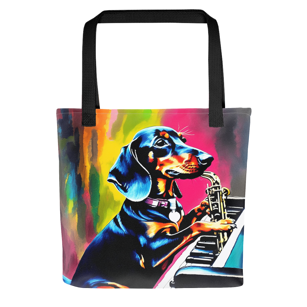PugMug Custom Black Dachshund Tote