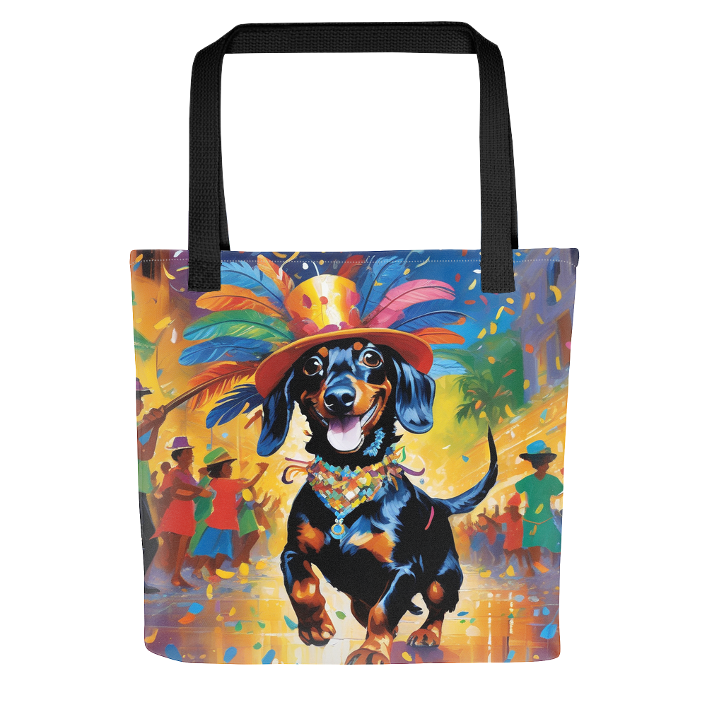 PugMug Custom Black Dachshund Tote
