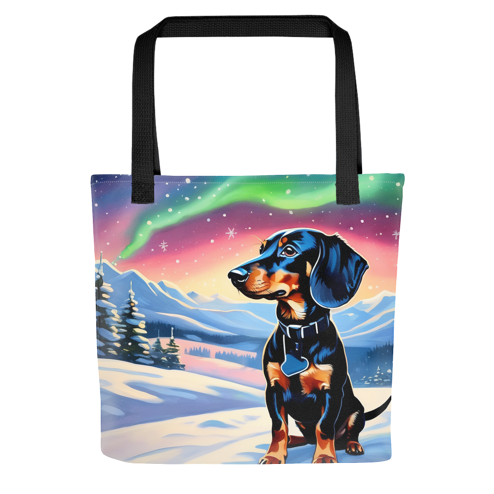 PugMug Custom Black Dachshund Tote