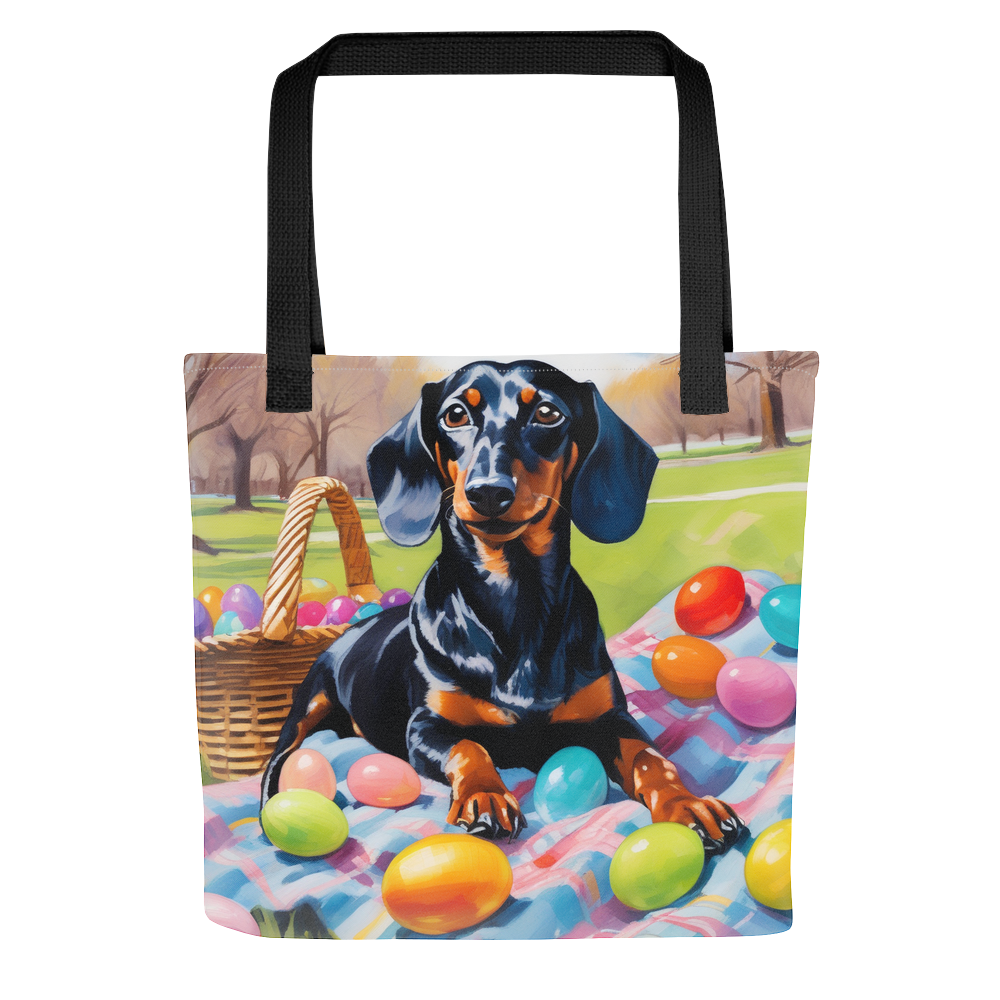 PugMug Custom Black Dachshund Tote