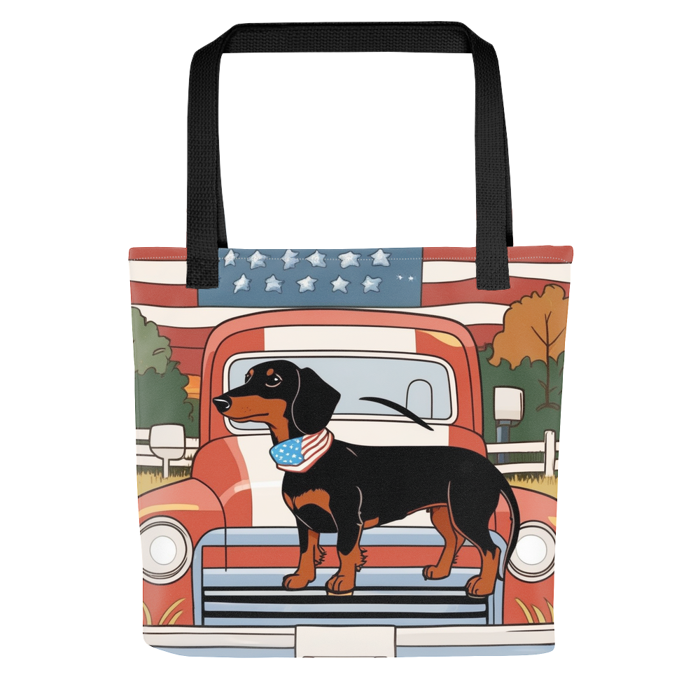 PugMug Custom Black Dachshund Tote