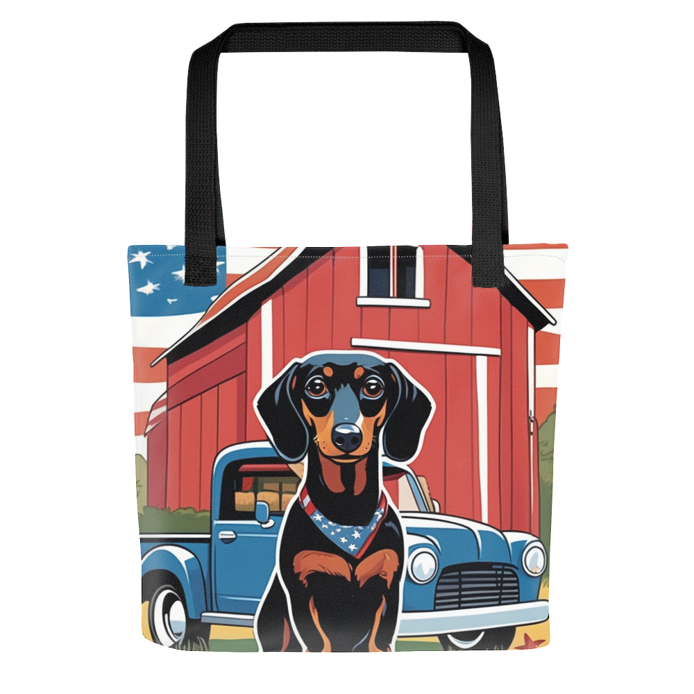PugMug Custom Black Dachshund Tote