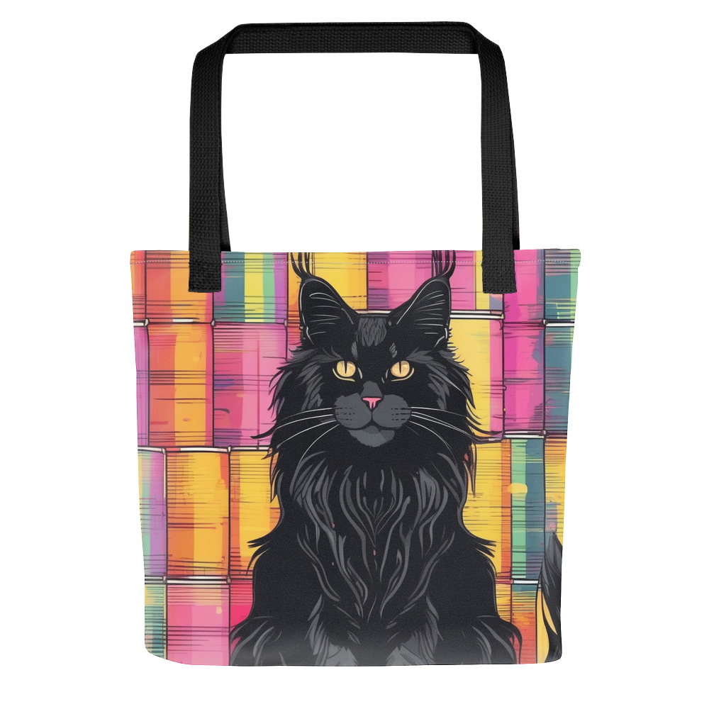 PugMug Custom Black Maine Coon Cat Tote