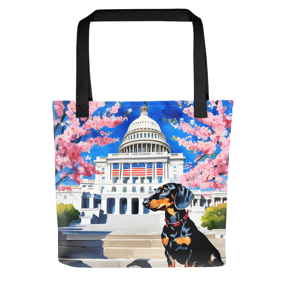 PugMug Custom Black Dachshund Tote