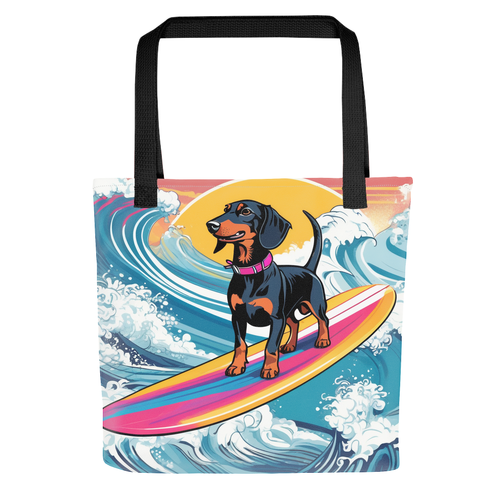 PugMug Custom Black Dachshund Tote