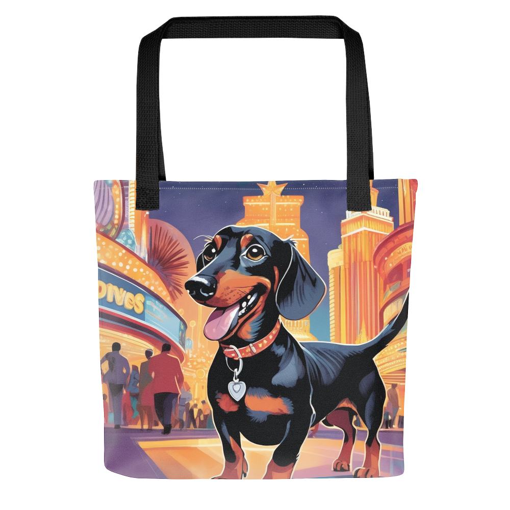 PugMug Custom Black Dachshund Tote