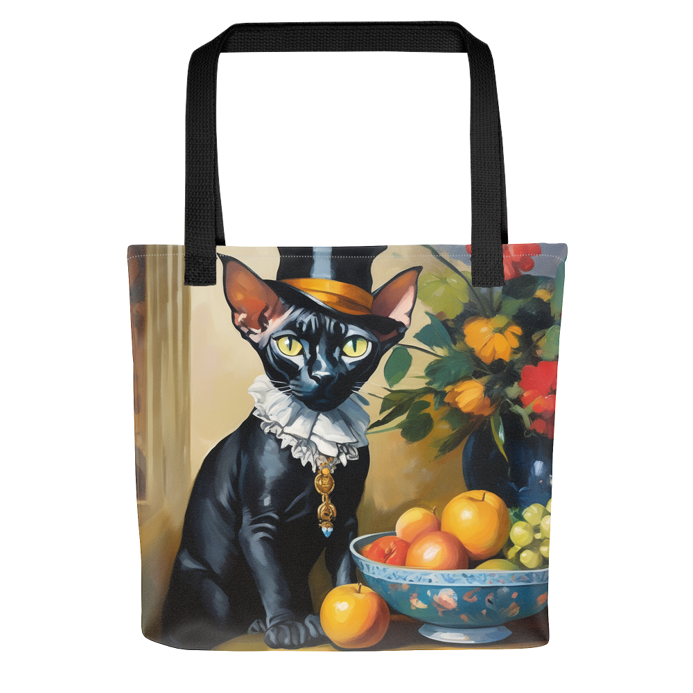 PugMug Custom Black Sphynx Cat Tote