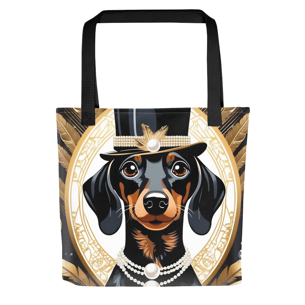 PugMug Custom Black Dachshund Tote