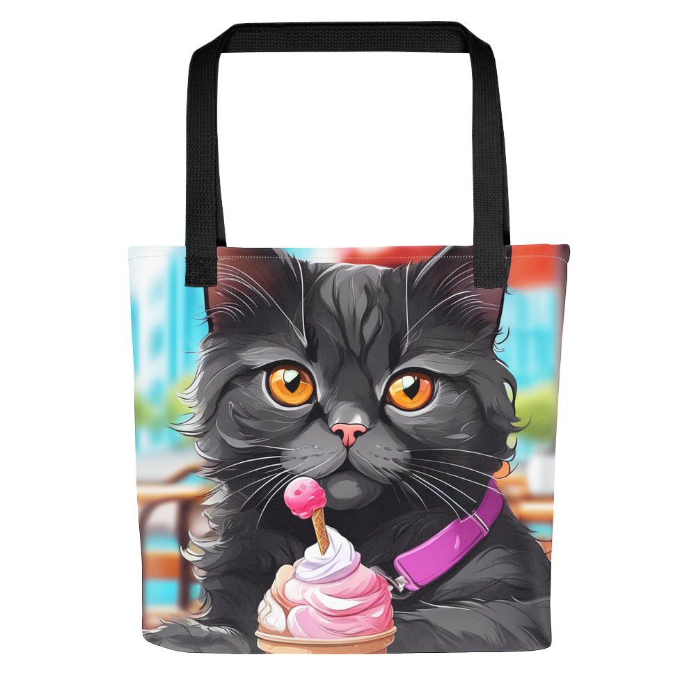PugMug Custom Black Scottish Fold Cat Tote
