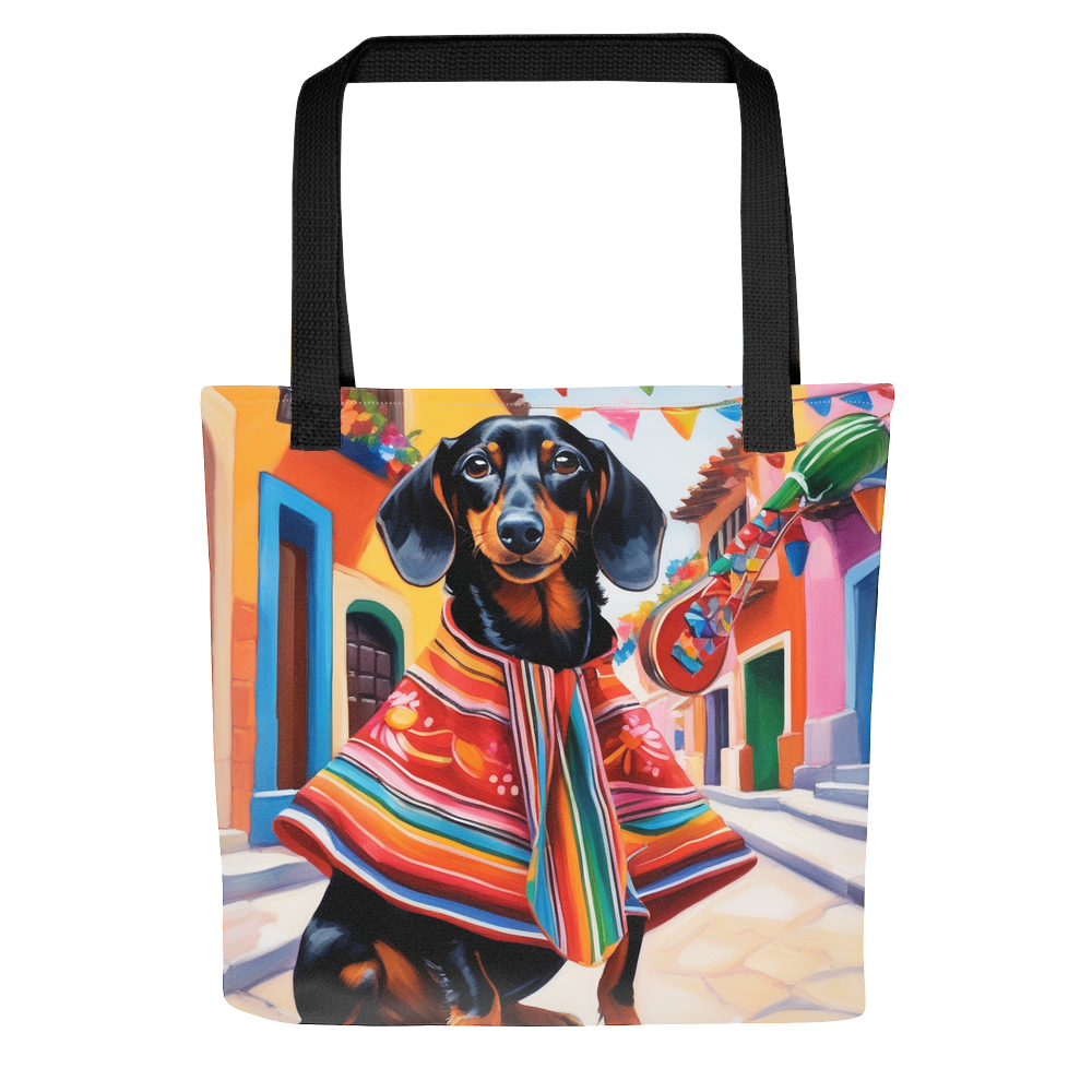 PugMug Custom Black Dachshund Tote