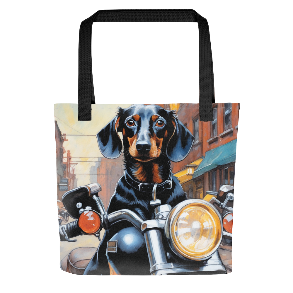 PugMug Custom Black Dachshund Tote