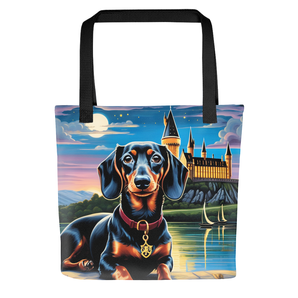 PugMug Custom Black Dachshund Tote