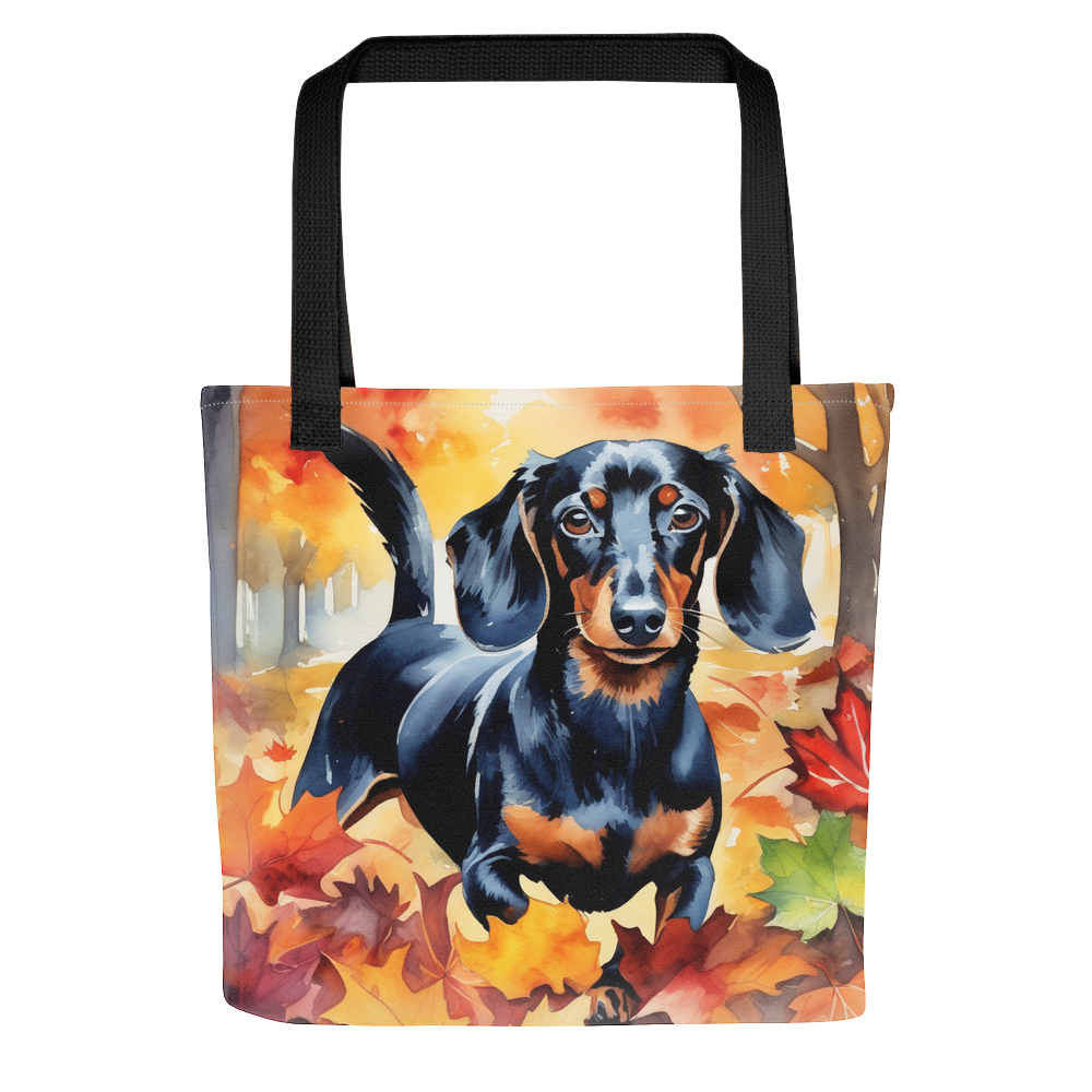 PugMug Custom Black Dachshund Tote