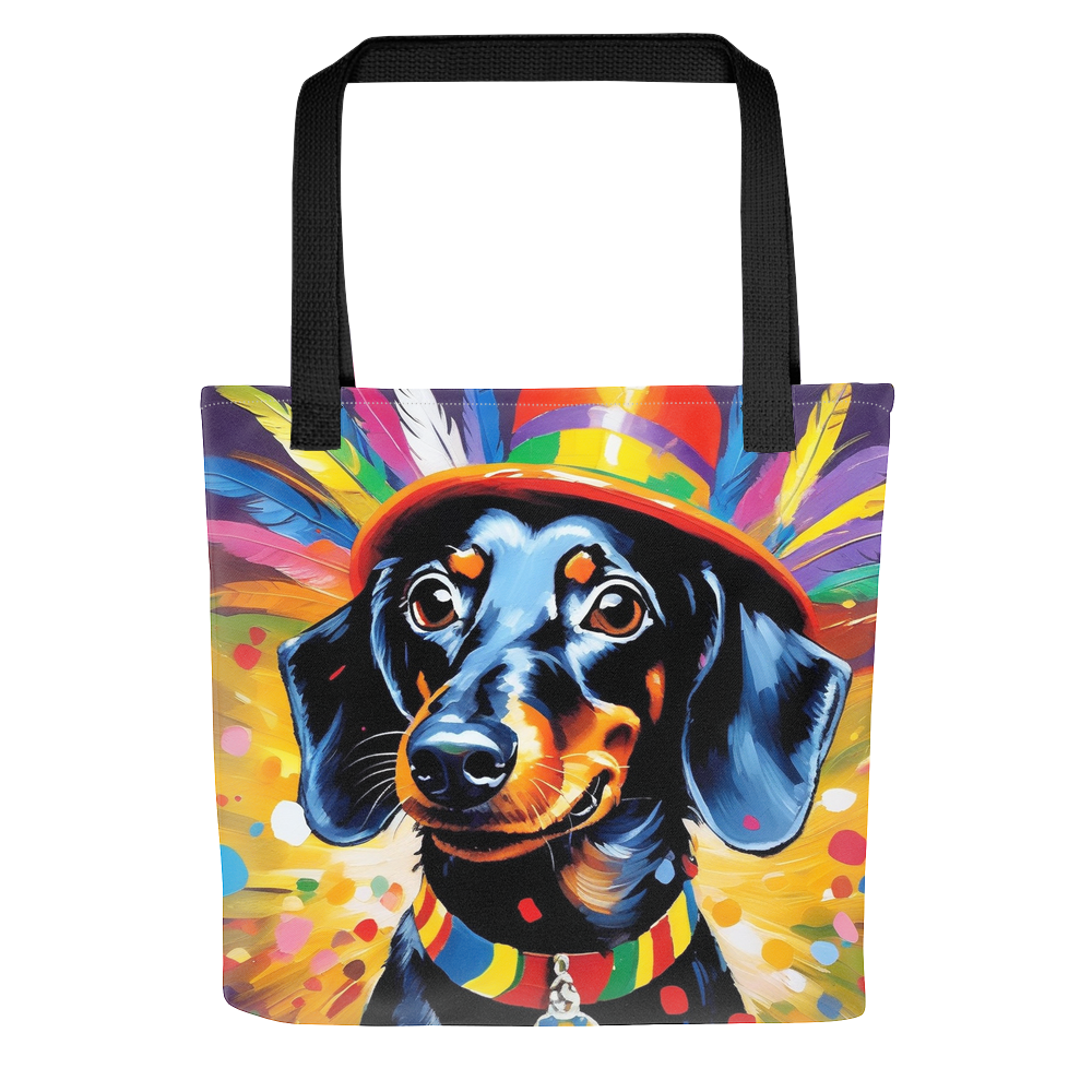 PugMug Custom Black Dachshund Tote