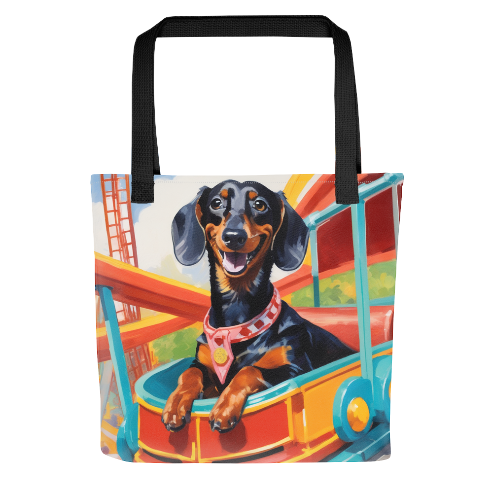 PugMug Custom Black Dachshund Tote