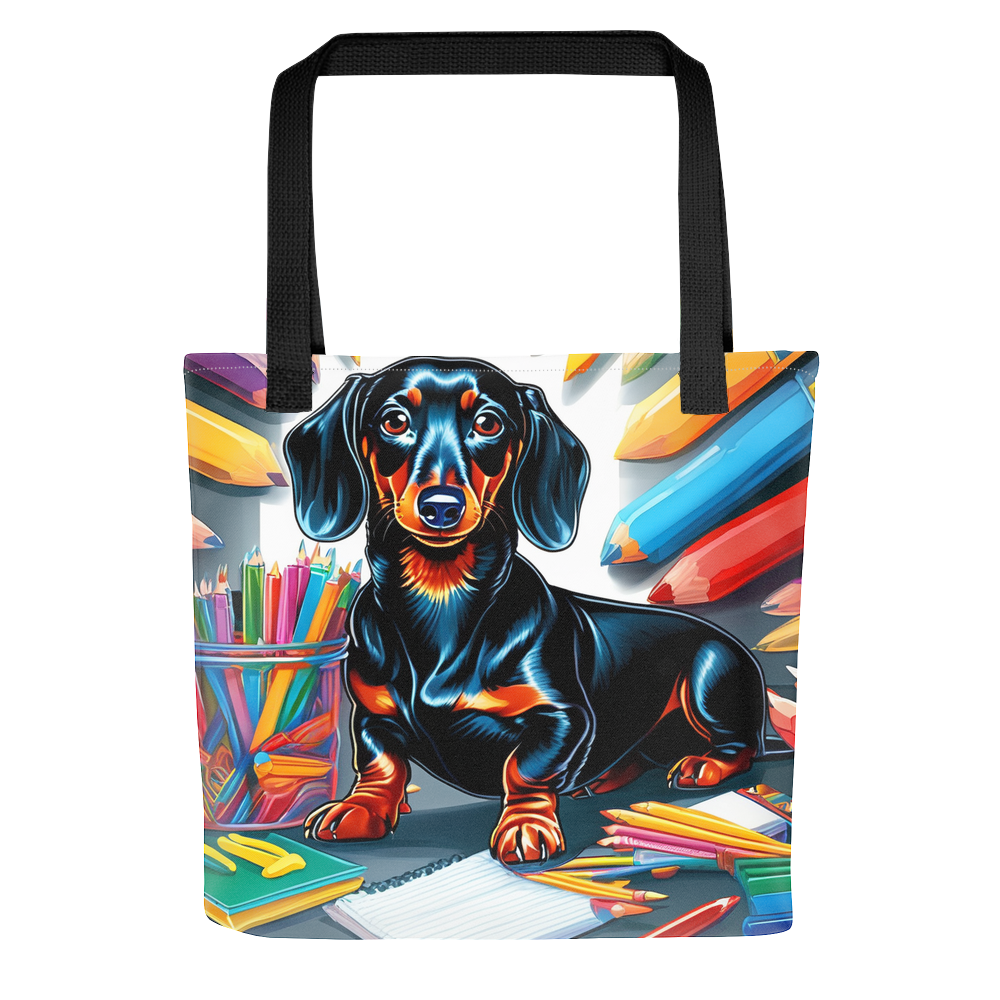 PugMug Custom Black Dachshund Tote