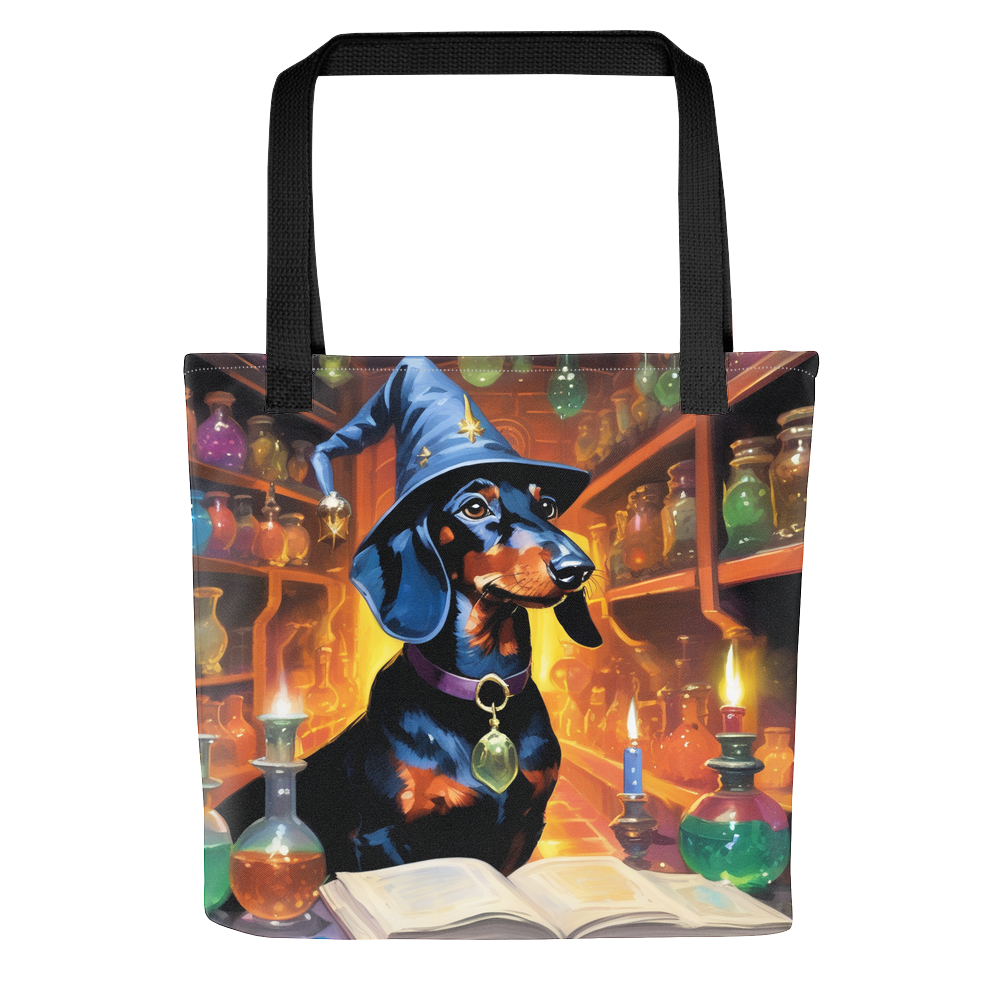 PugMug Custom Black Dachshund Tote