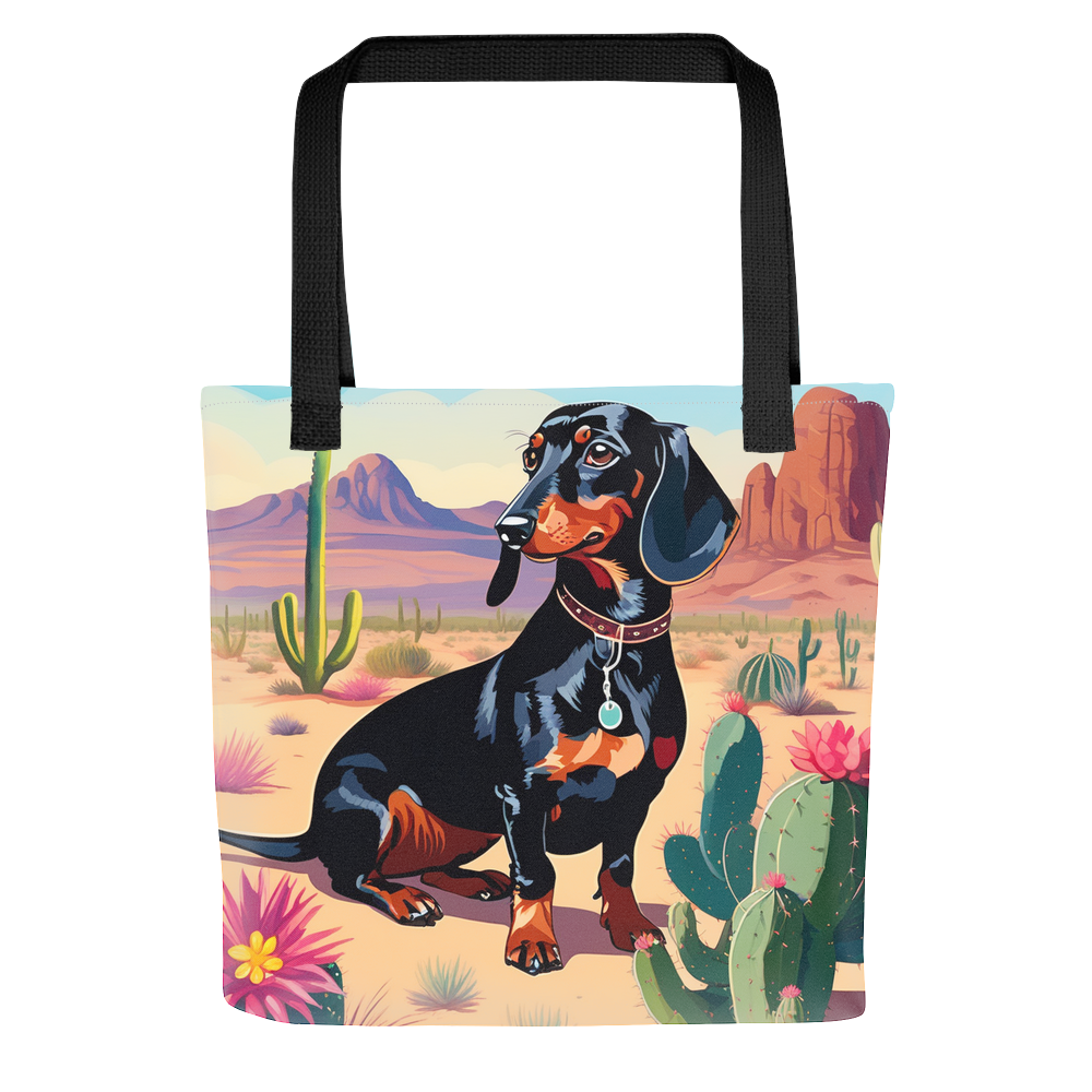 PugMug Custom Black Dachshund Tote