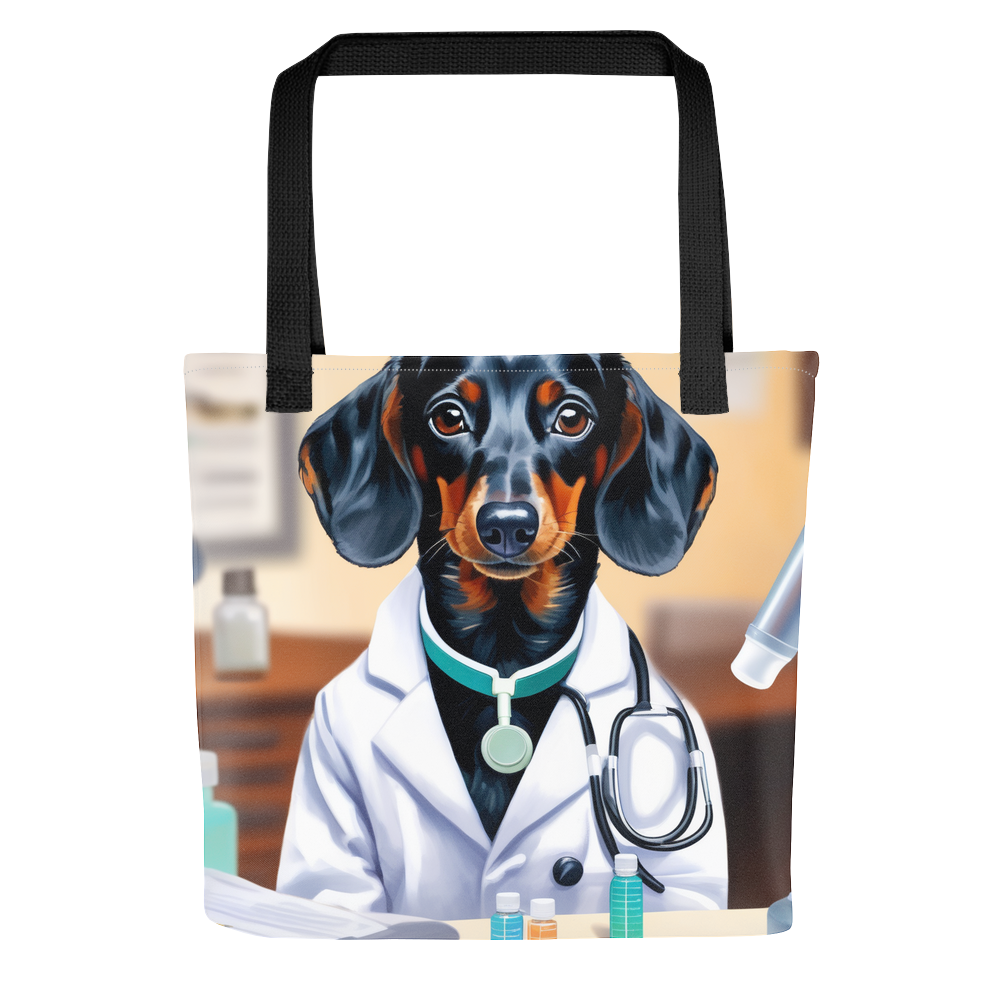 PugMug Custom Black Dachshund Tote