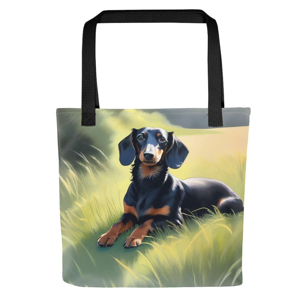 PugMug Custom Black Dachshund Tote
