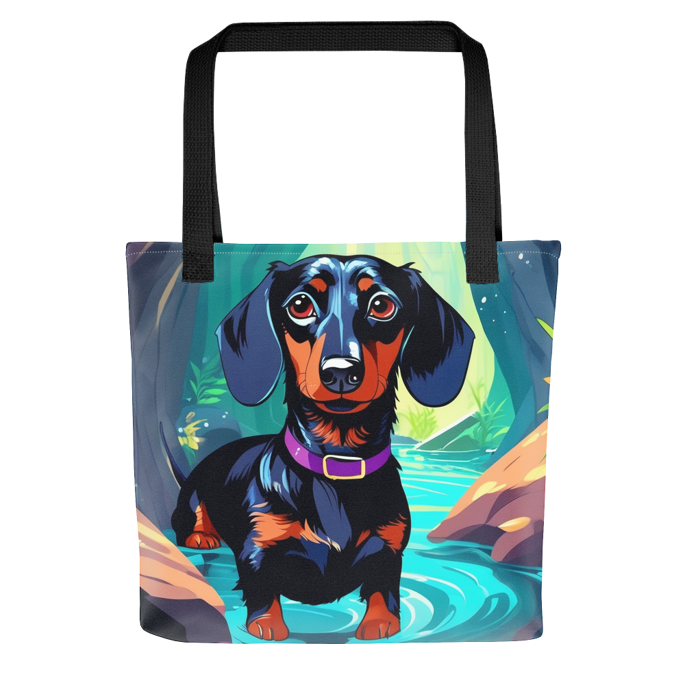 PugMug Custom Black Dachshund Tote