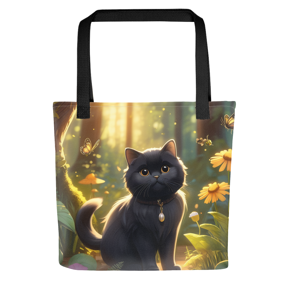 PugMug Custom Black Scottish Fold Cat Tote