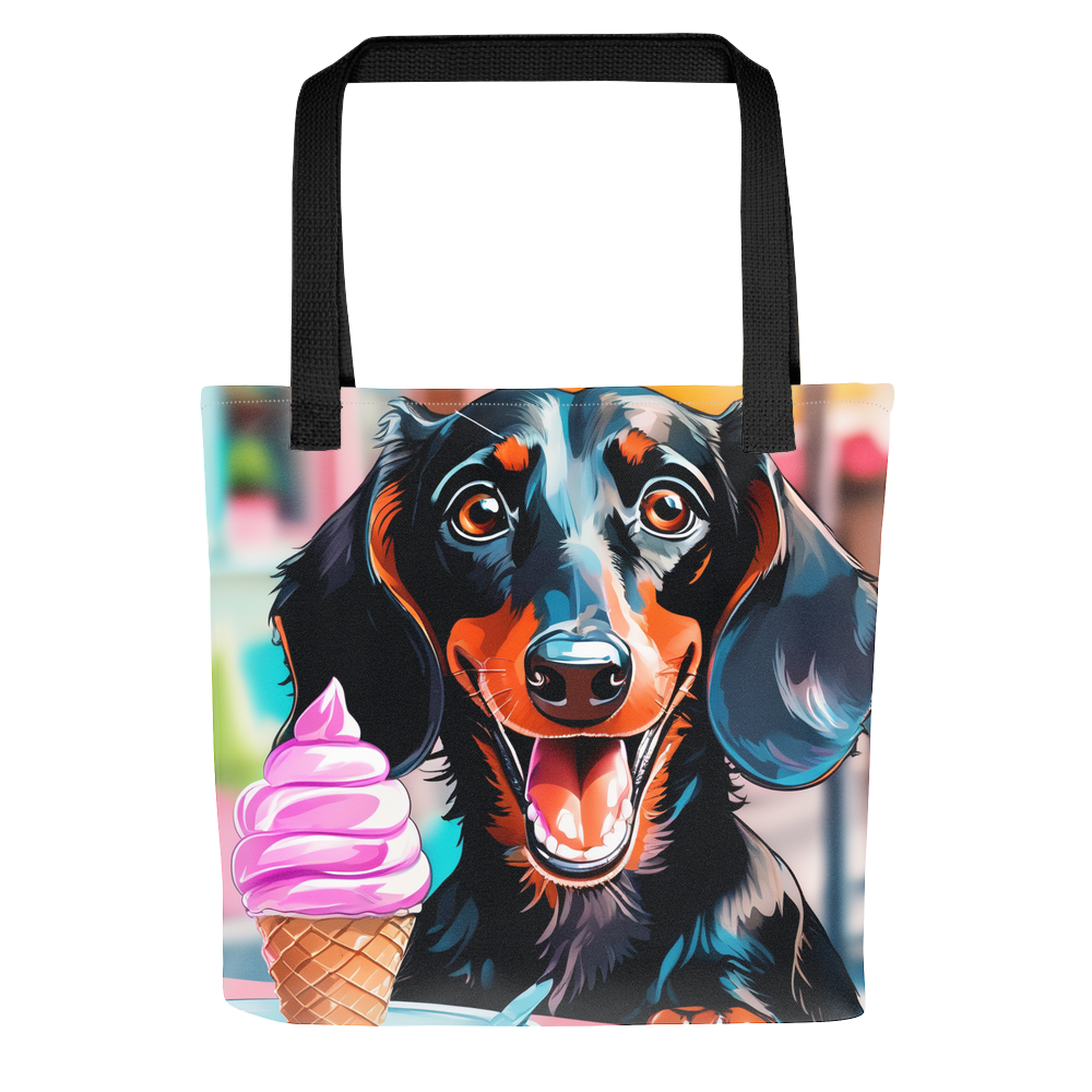 PugMug Custom Black Dachshund Tote