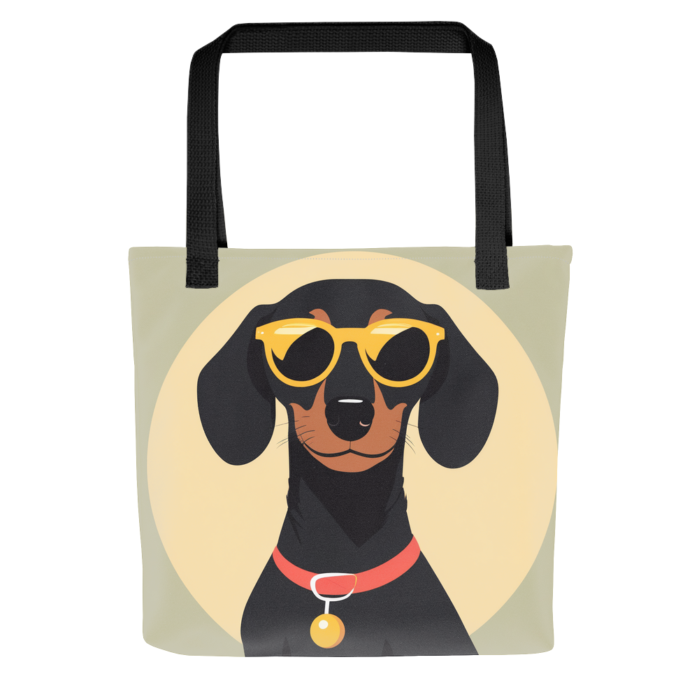 PugMug Custom Black Dachshund Tote