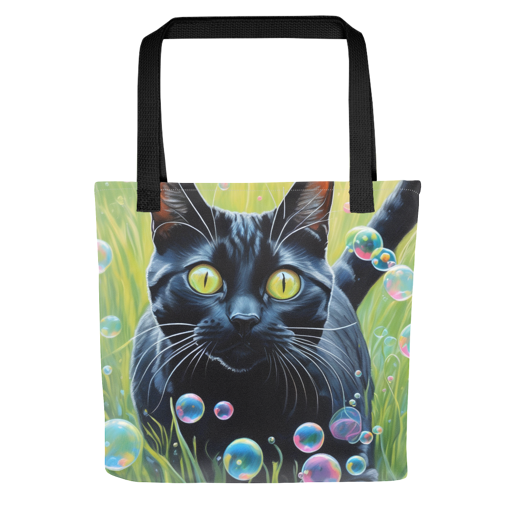 PugMug Custom Black American Shorthair Cat Tote