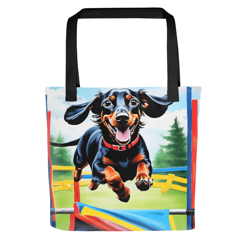 PugMug Custom Black Dachshund Tote