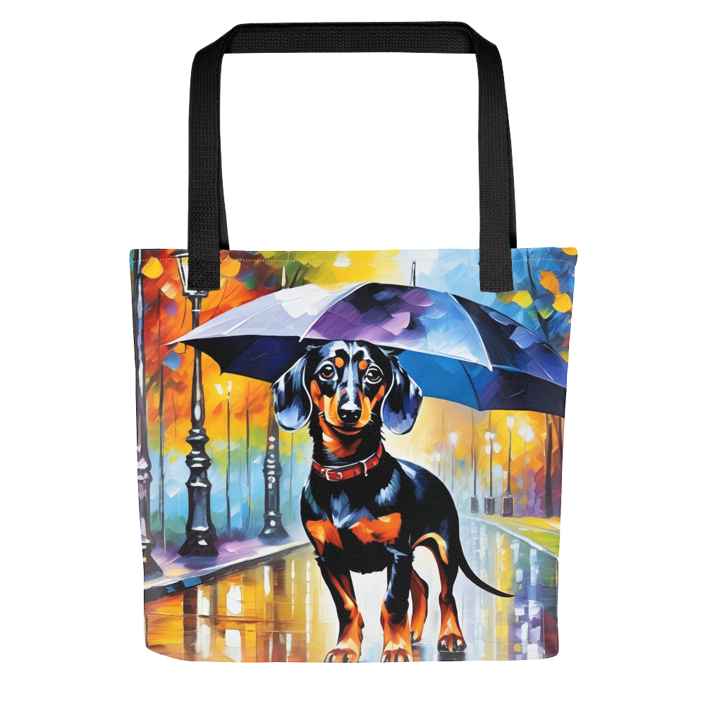 PugMug Custom Black Dachshund Tote
