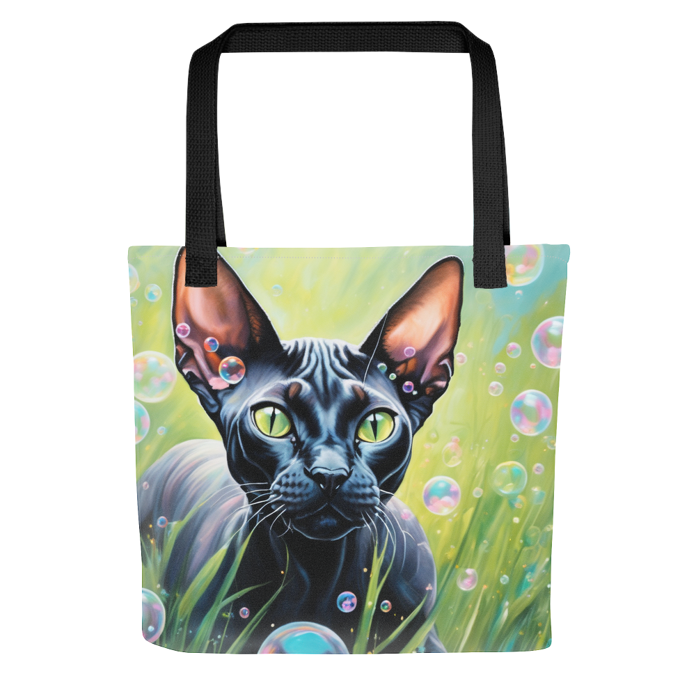 PugMug Custom Black Sphynx Cat Tote