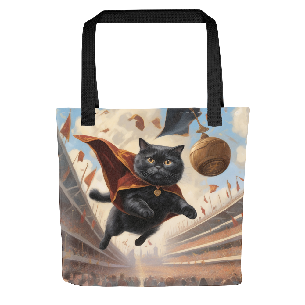 PugMug Custom Black Scottish Fold Cat Tote