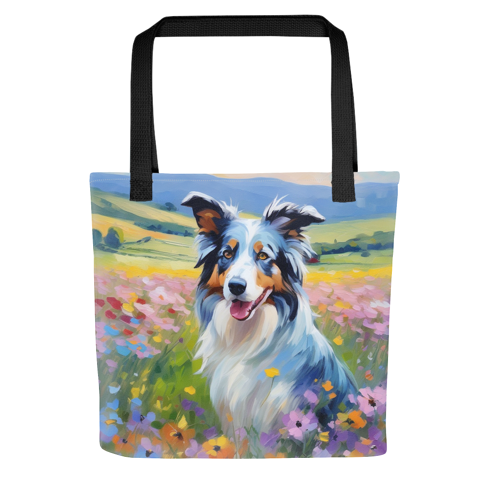 PugMug Custom Blue Merle Border Collie Tote