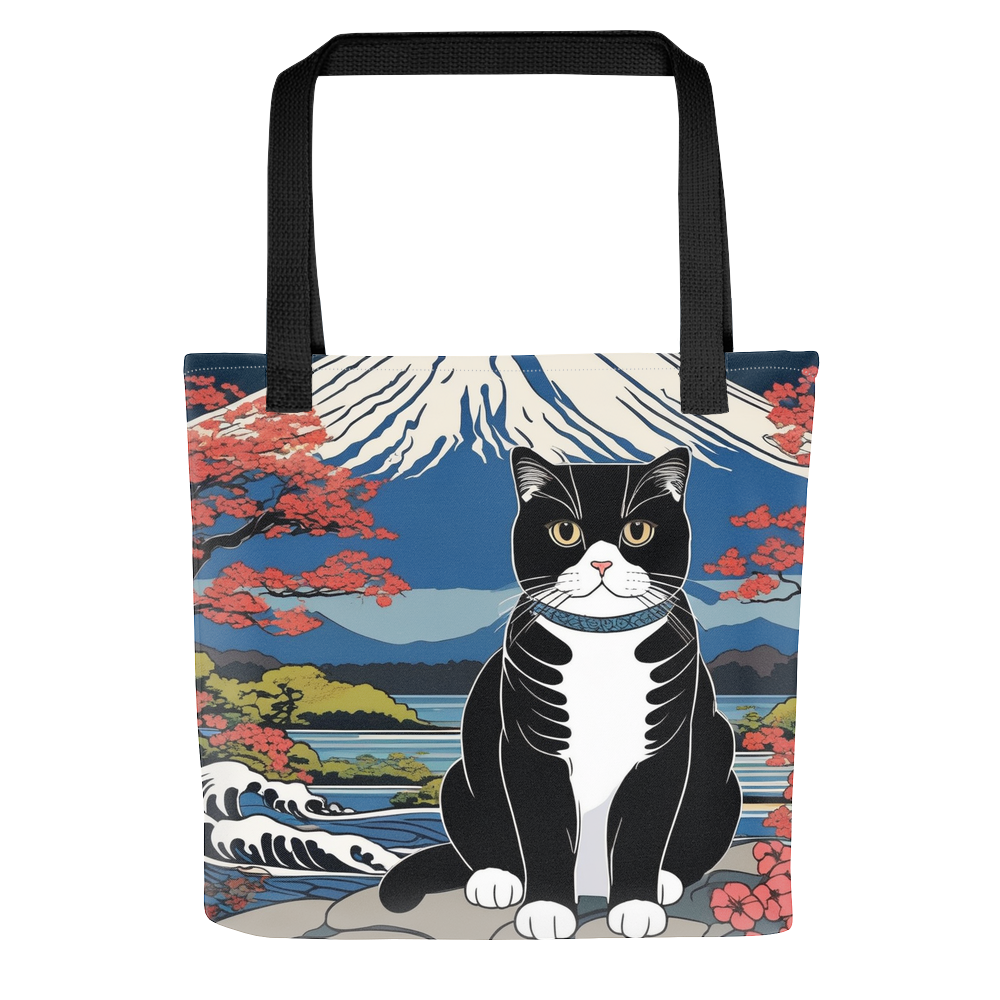 PugMug Custom Black Scottish Fold Cat Tote