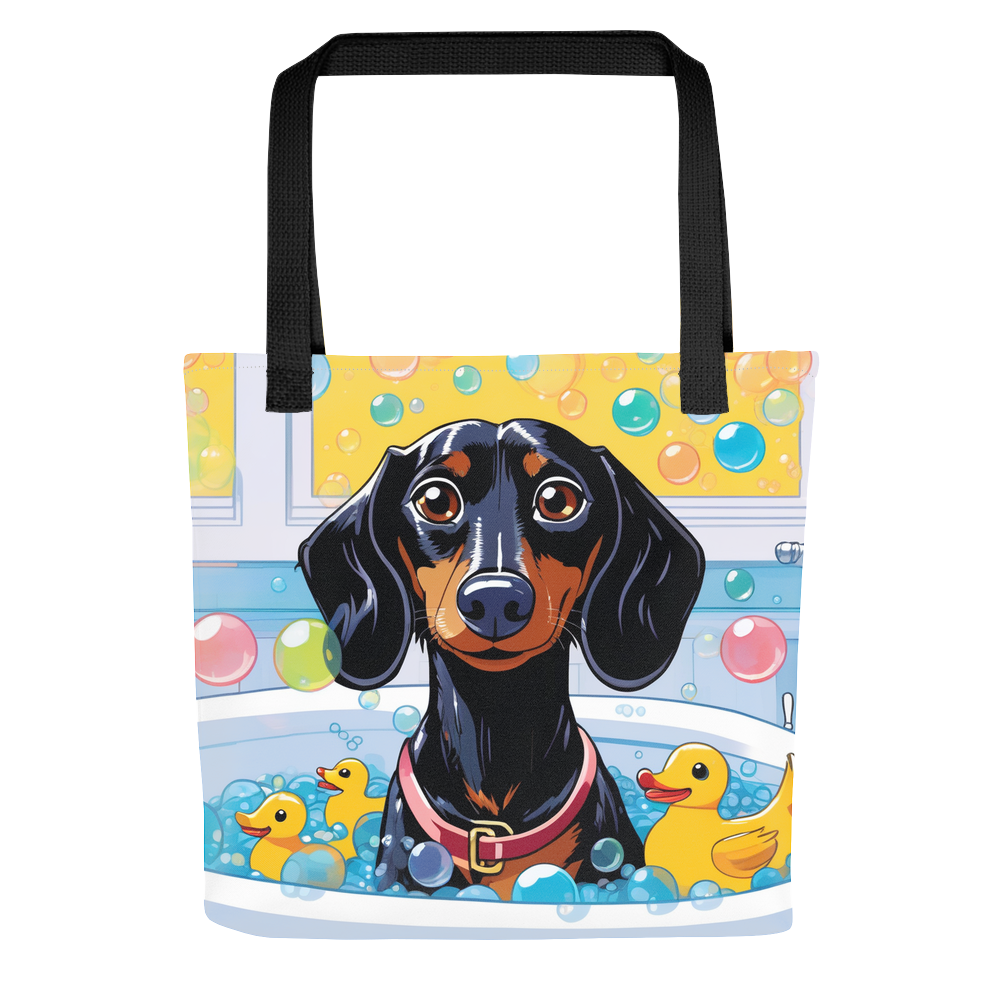PugMug Custom Black Dachshund Tote
