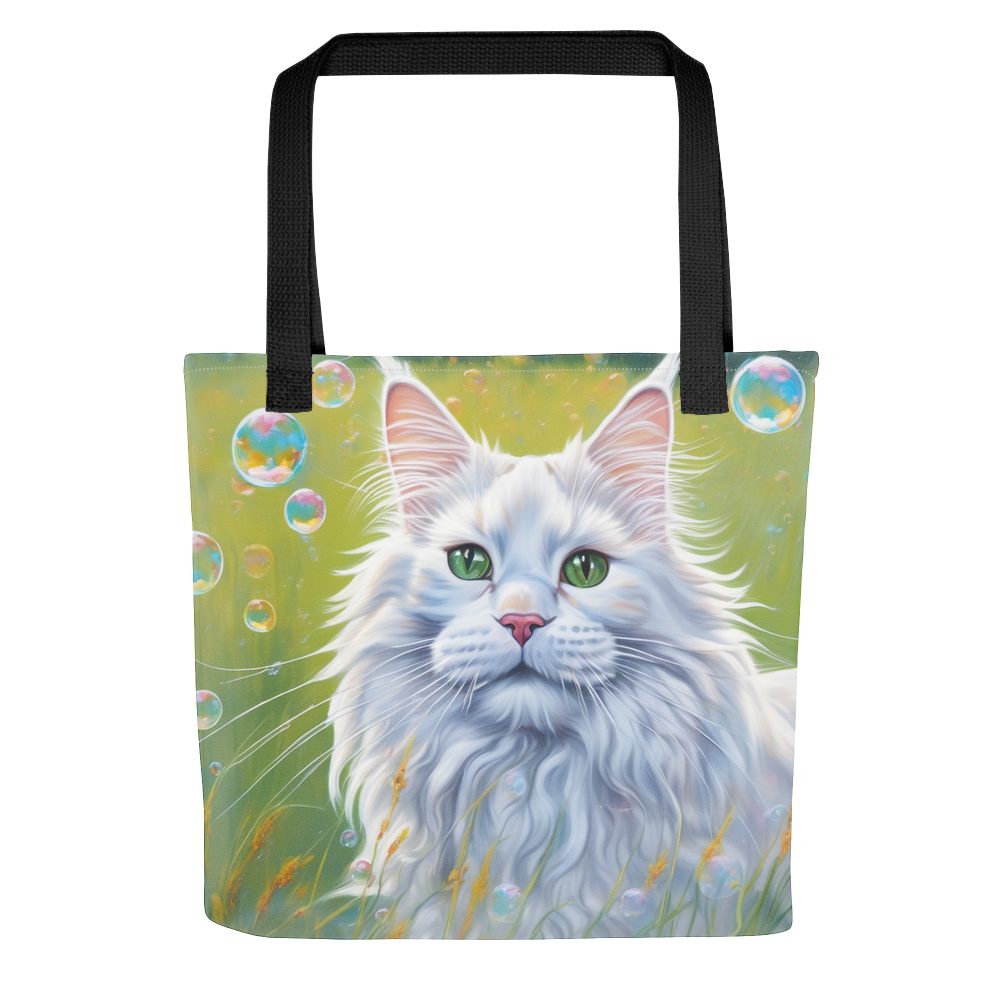 PugMug Custom White Maine Coon Cat Tote