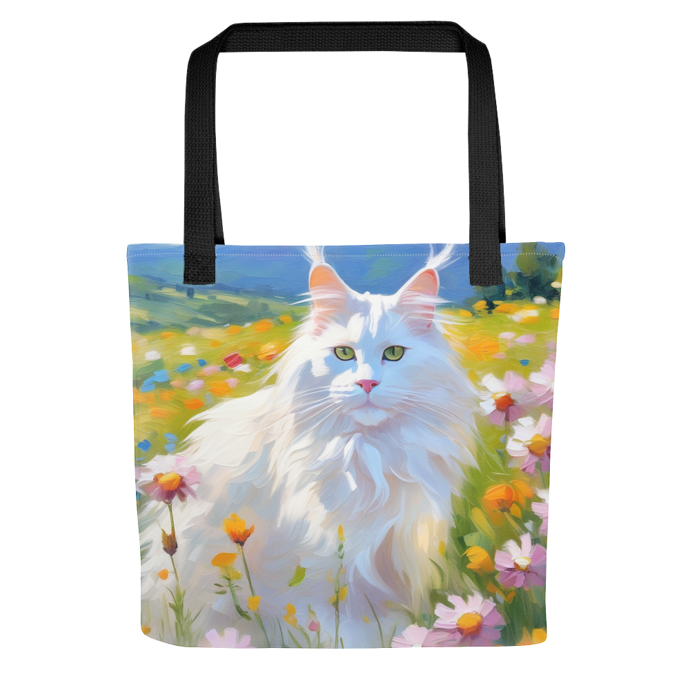 PugMug Custom White Maine Coon Cat Tote