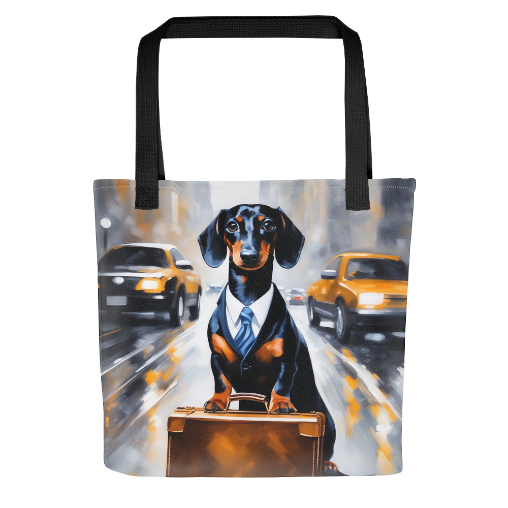 PugMug Custom Black Dachshund Tote